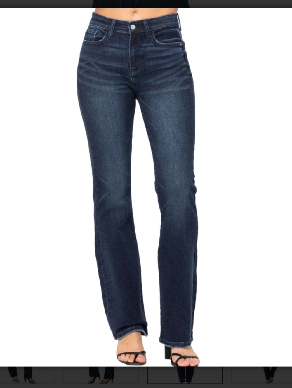 Judy Blue Women's Slim Bootcut Jeans Mid-Rise Dark Blue Stretch sz 30. - Picture 6 of 16